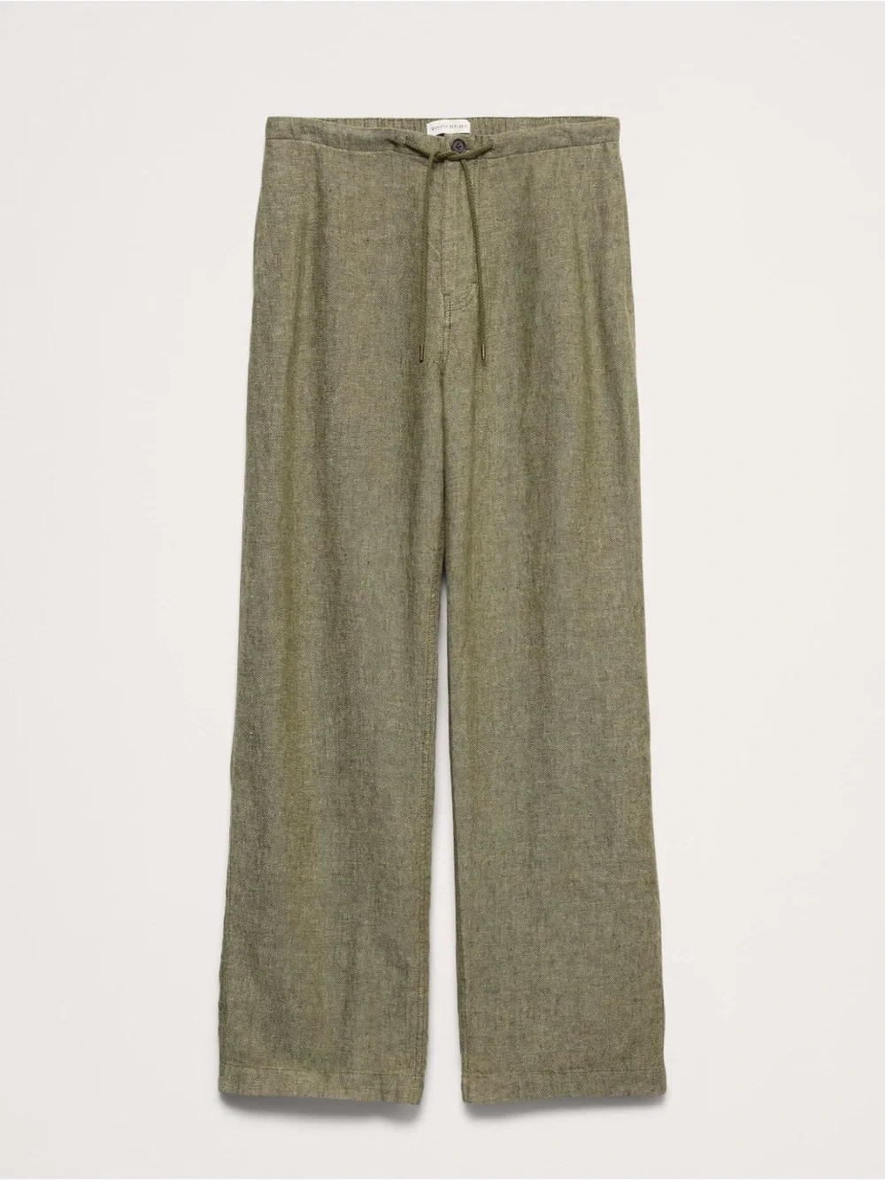 NWT Banana Republic Relaxed Linen Florida Green Beach Pant Sz M (#865425)